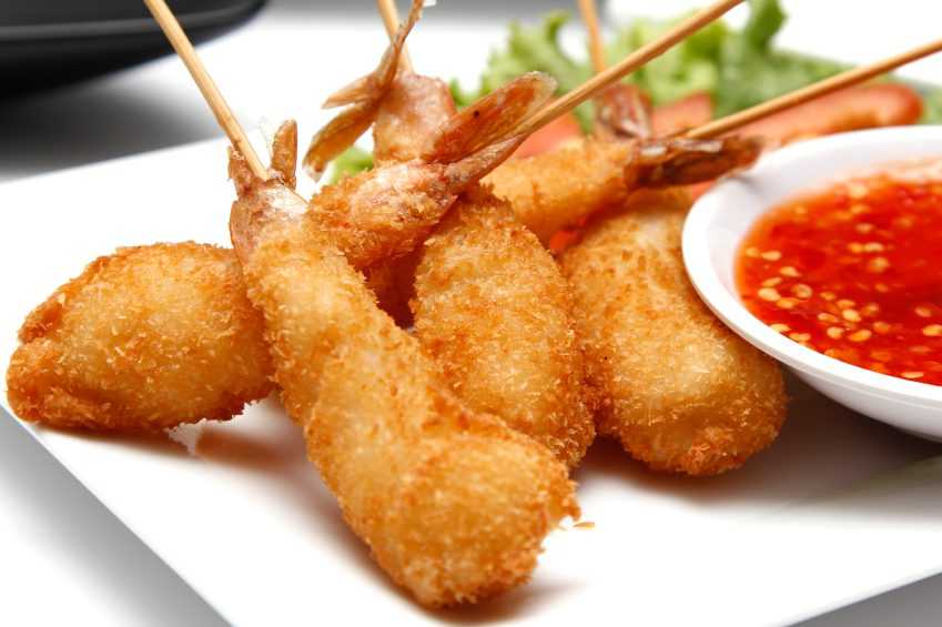 กุ้งชุปแป้งทอด