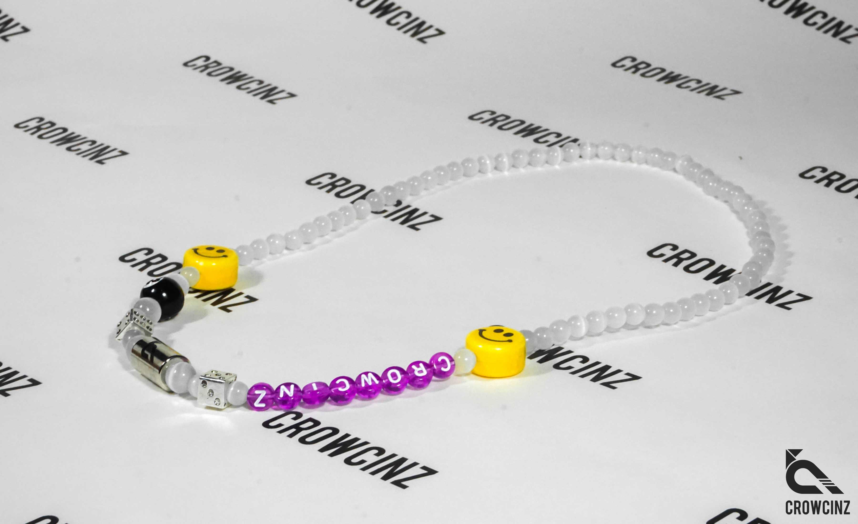 Crowcinz​ Letter​ Smiley​ Necklace