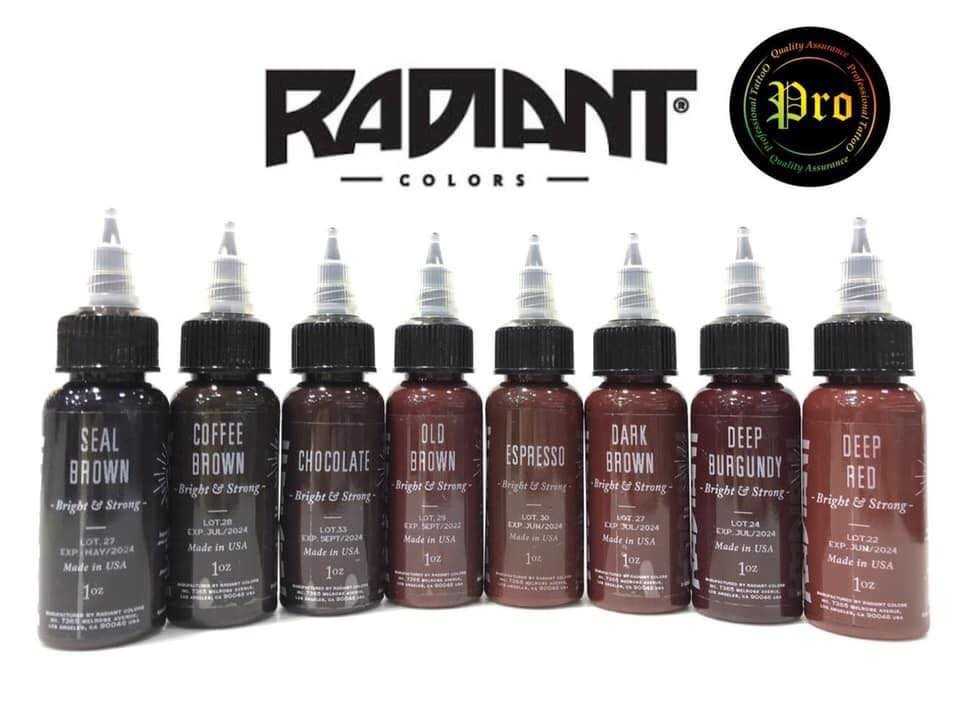 สีสัก Radiant Colors Tattoo Ink 1 oz Brown