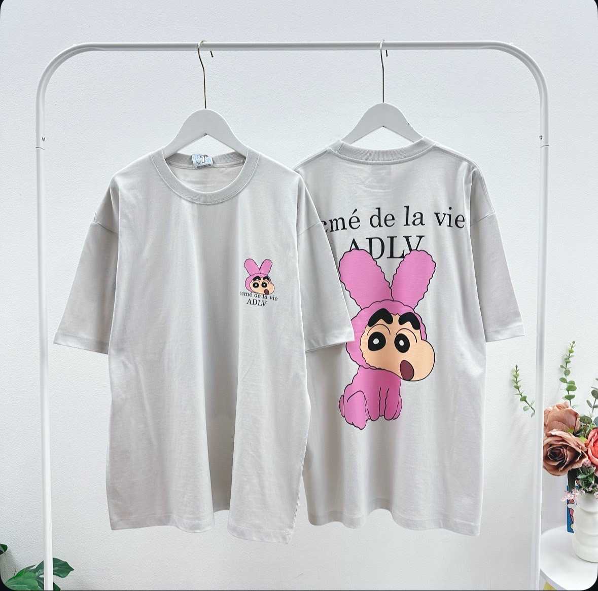 พร้อมส่ง  ADLV Chin Chan T-Shirt ( Grey )