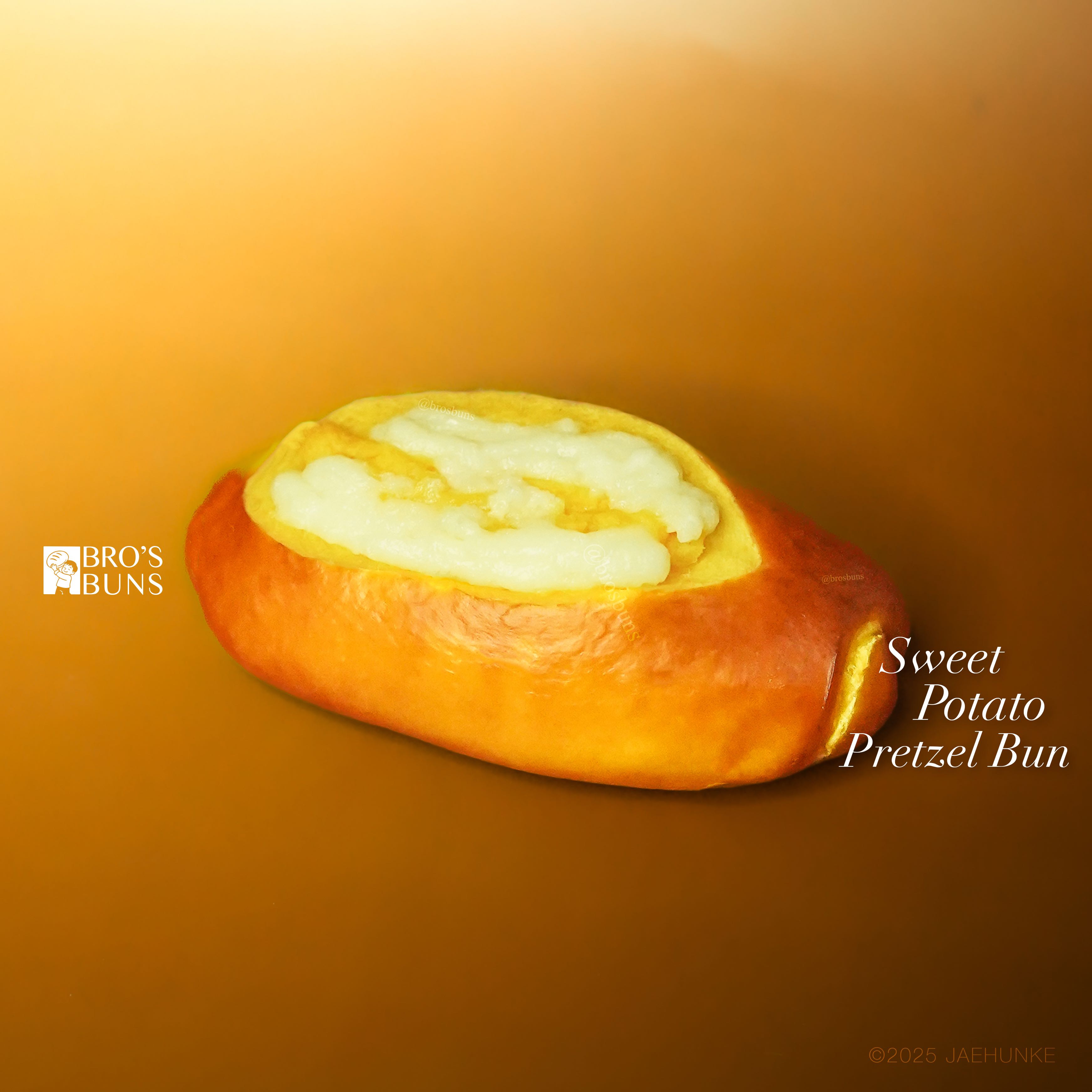 Sweet Potato Pretzel Bun