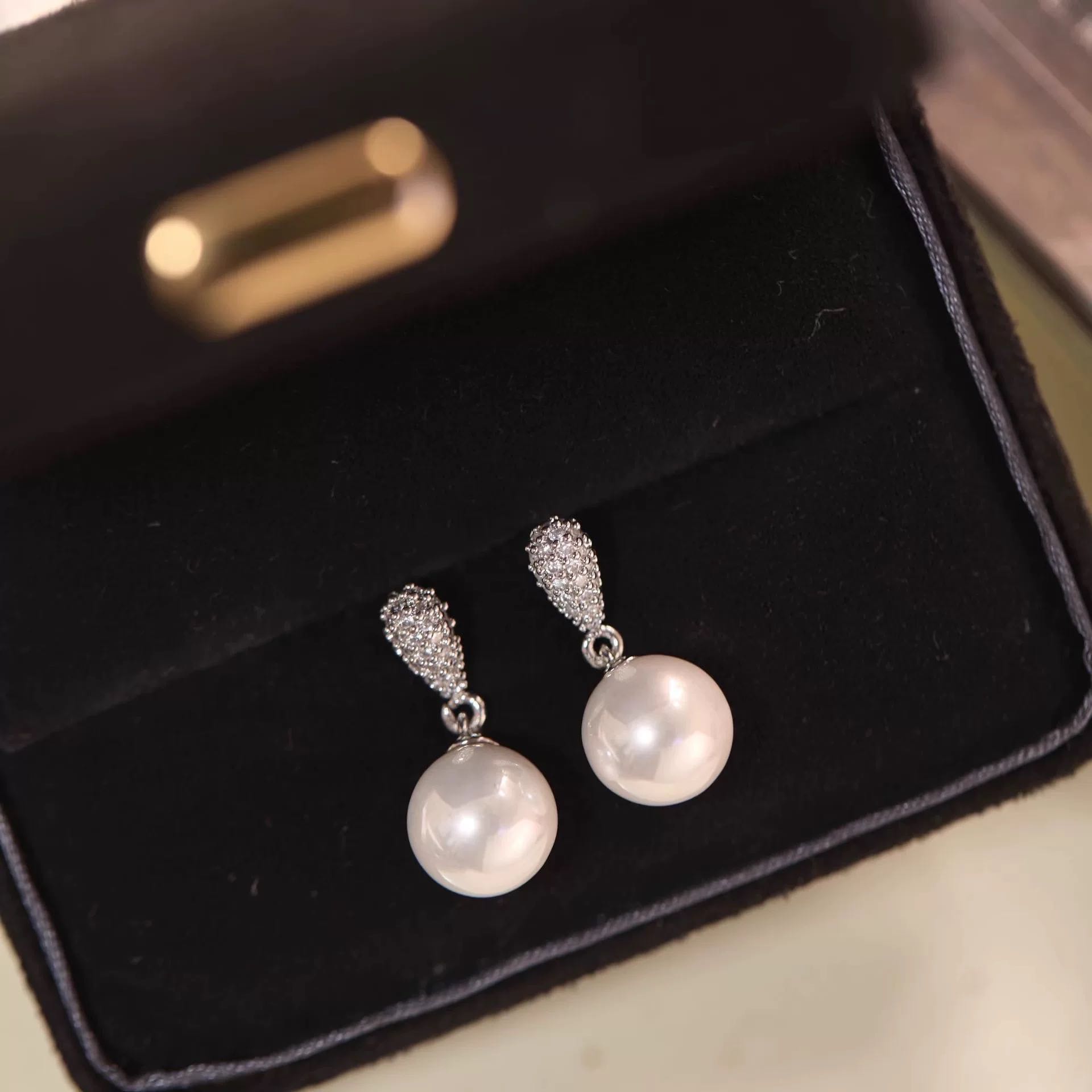 MQ แถบเพชรหยดน้ำห้อยมุก แป้นขดลวด