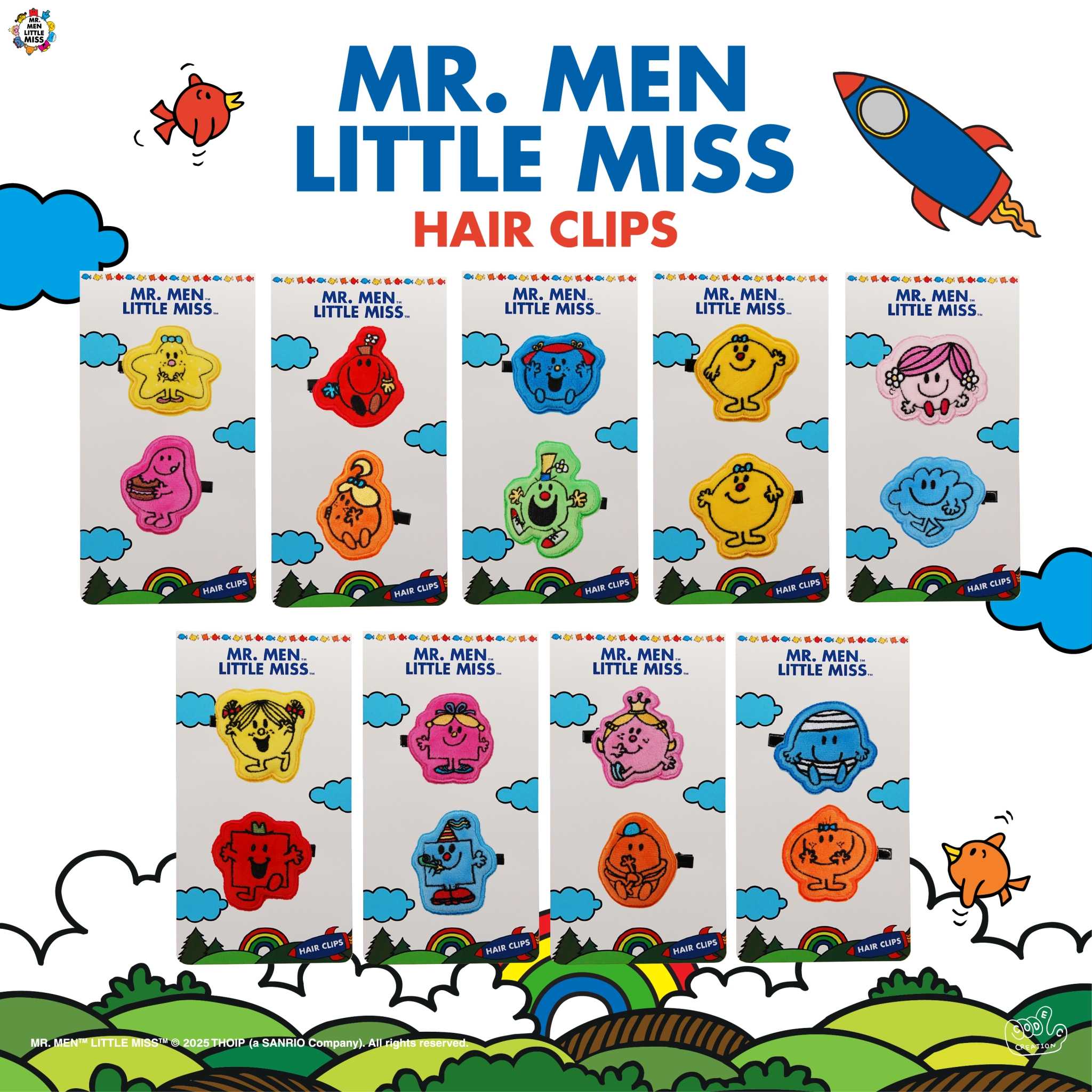 Hair clip (Mr.men and Little miss)
