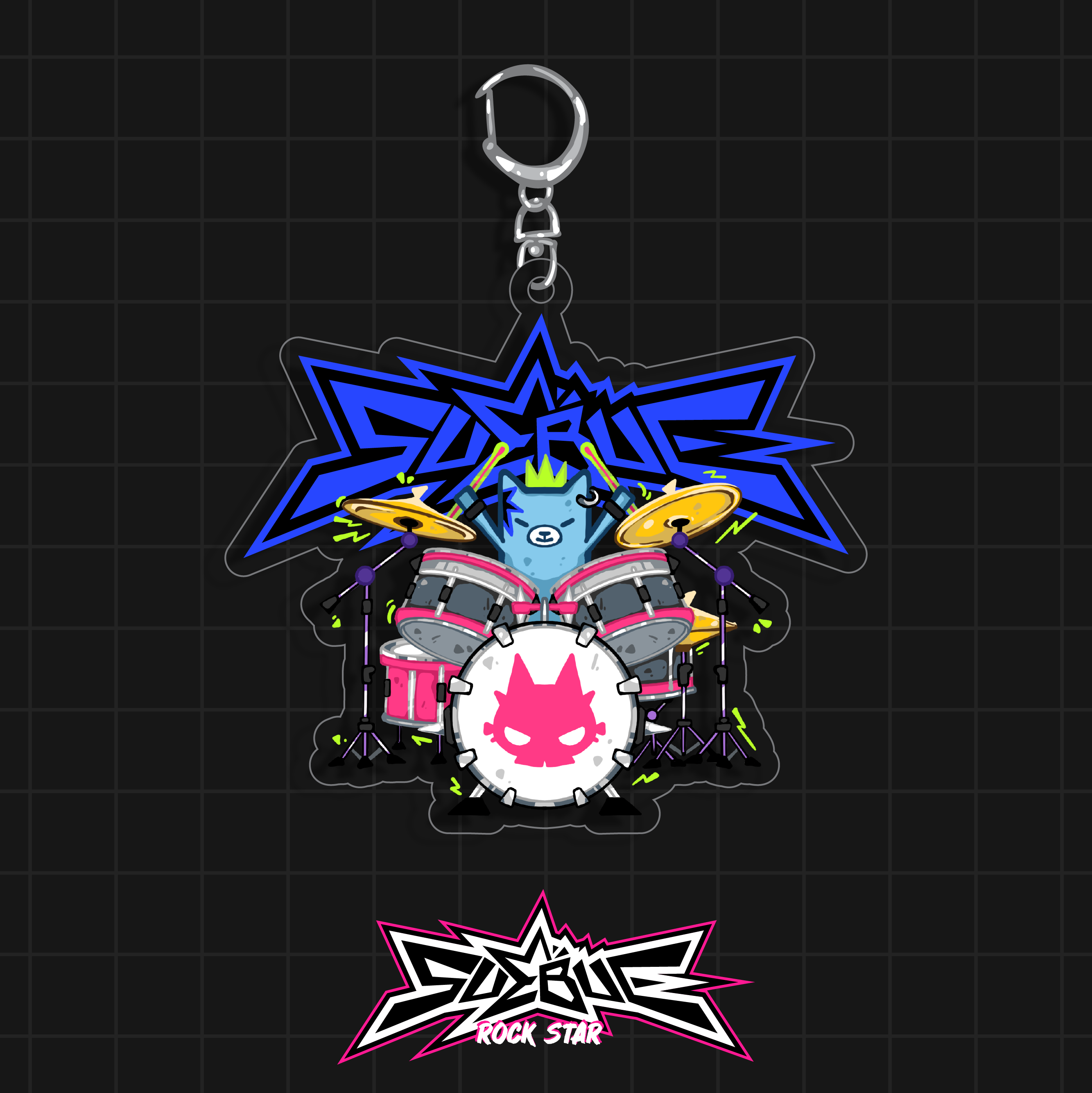 Arcylic key chain ROCK 1 (Bear)