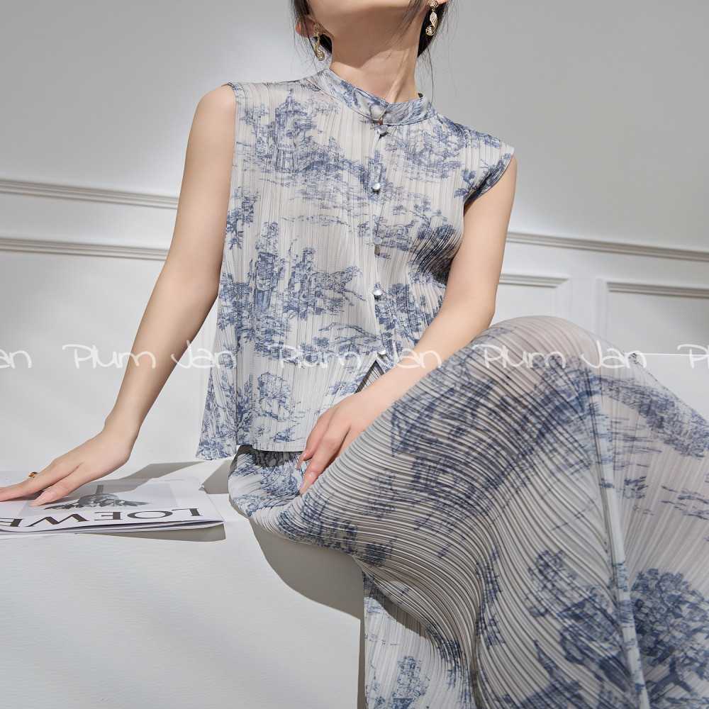 พร้อมส่ง 𝐀𝐒𝐀𝐘𝐀𝟒𝟐𝟓𝟎 | 𝐓𝐢𝐦𝐞𝐥𝐞𝐬𝐬 𝐂𝐡𝐚𝐫𝐦 𝐏𝐥𝐞𝐚𝐭𝐞𝐝 𝐒𝐞𝐭 ✨🌿Top S /Skirt S