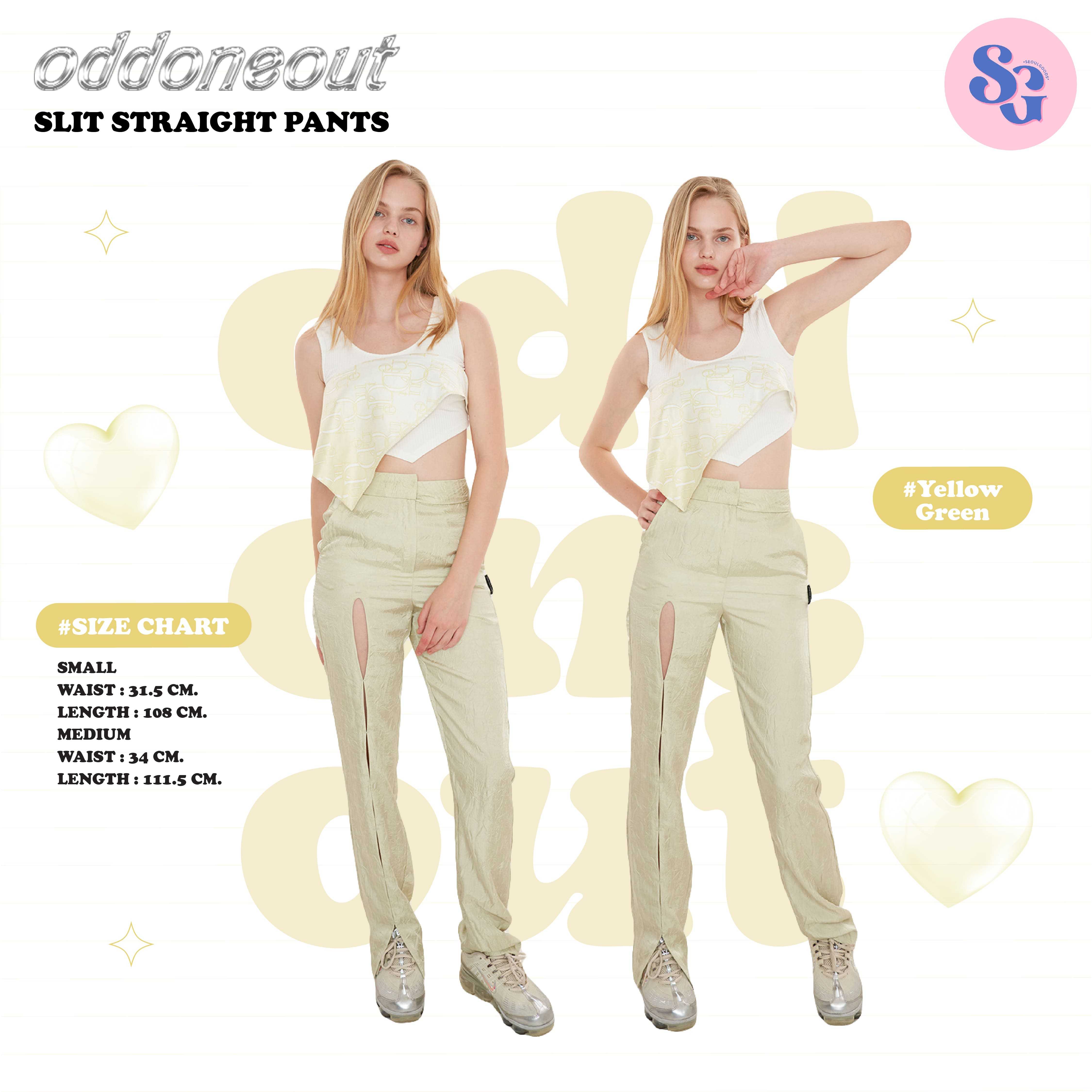ODDONEOUT -  Slit Straight Pants
