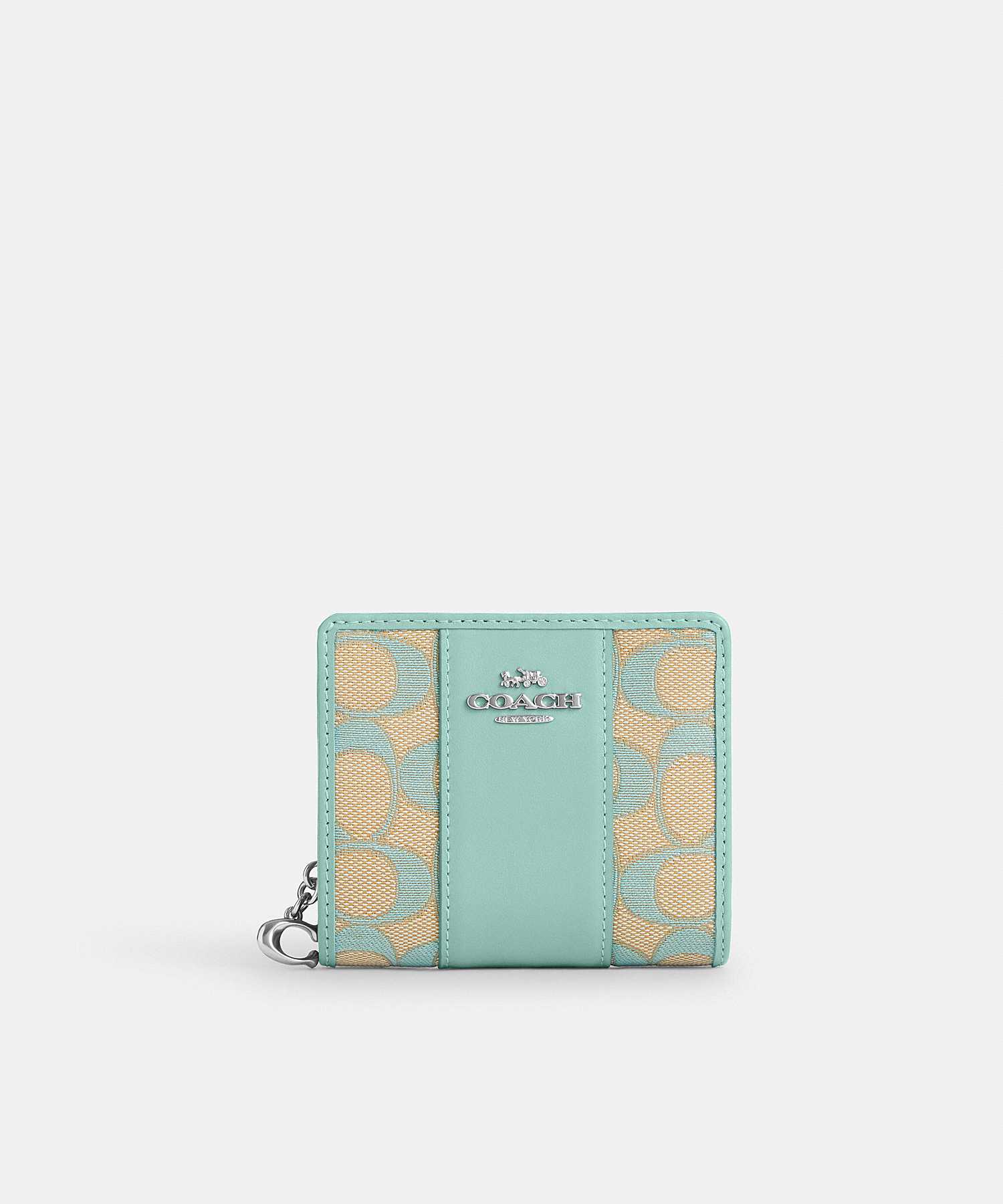 COACH SNAP WALLET IN SIGNATURE JACQUARD CT980 SVVSW