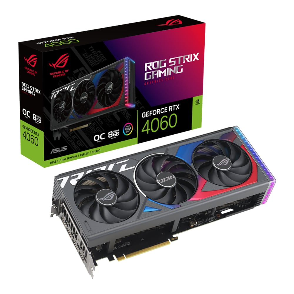 VGA (การ์ดแสดงผล) ASUS ROG STRIX GEFORCE RTX 4060 OC EDITION 8GB GDDR6