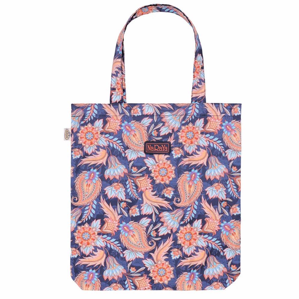 กระเป๋าผ้าพับเก็บได้ แบรนด์นารายา  ลายป่าลึกลับ NaRaYa Foldable Shopping Bag L