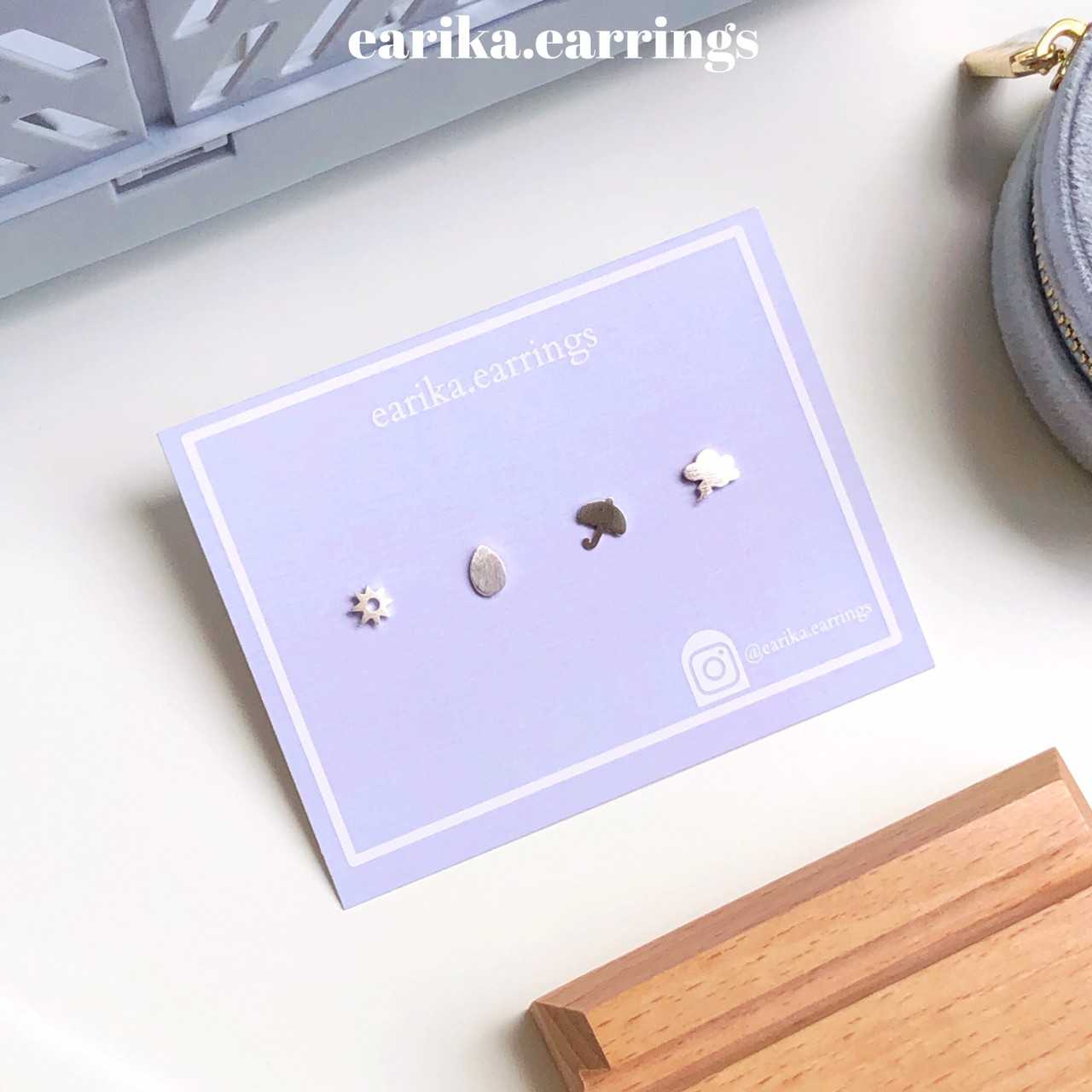 earika.earrings - rainy set เซ็ตต่างหูฤดูฝนเงินแท้ เหมาะสำหรับคนแพ้ง่าย