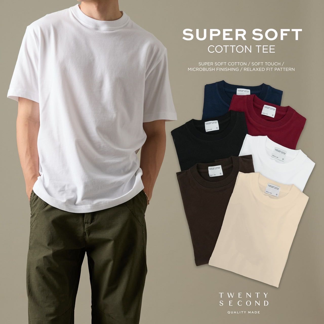 THE NEW SUPER SOFT COTTON TEE