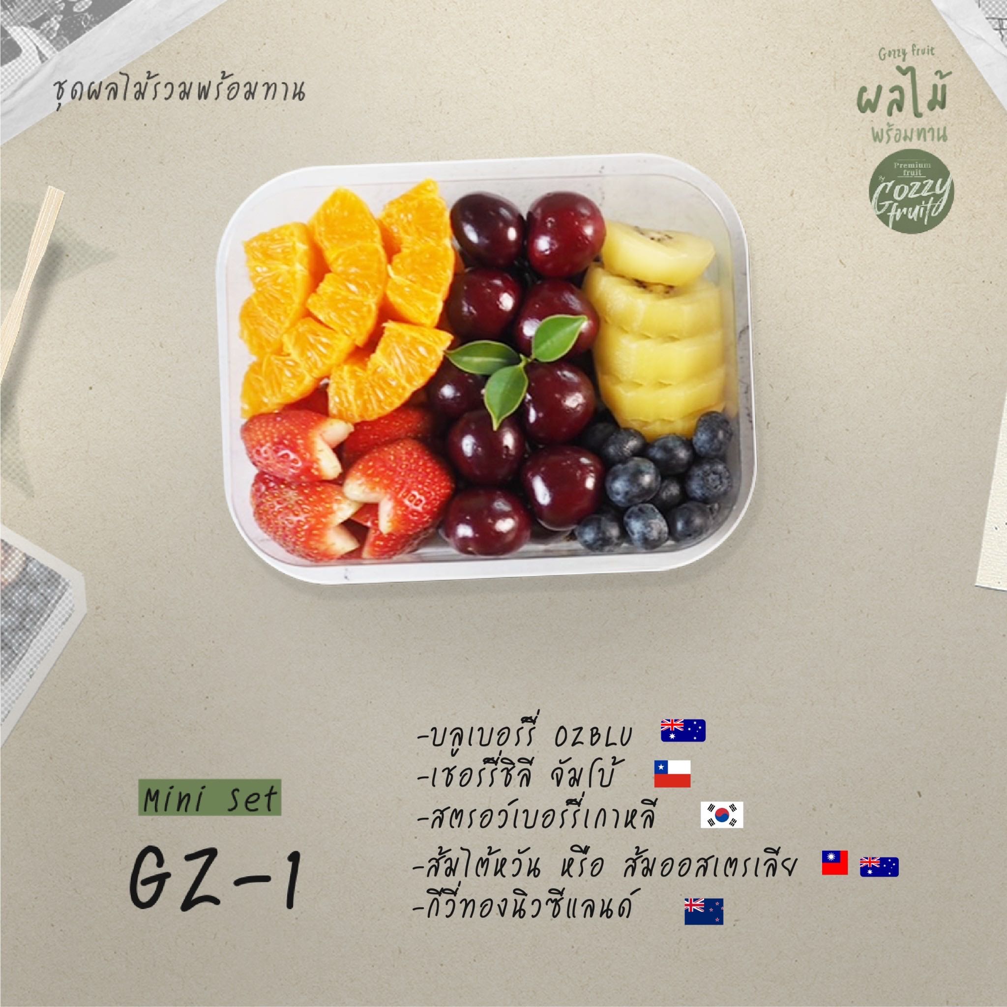 ชุดผลไม้รวมพร้อมทาน Mini Set GZ-1