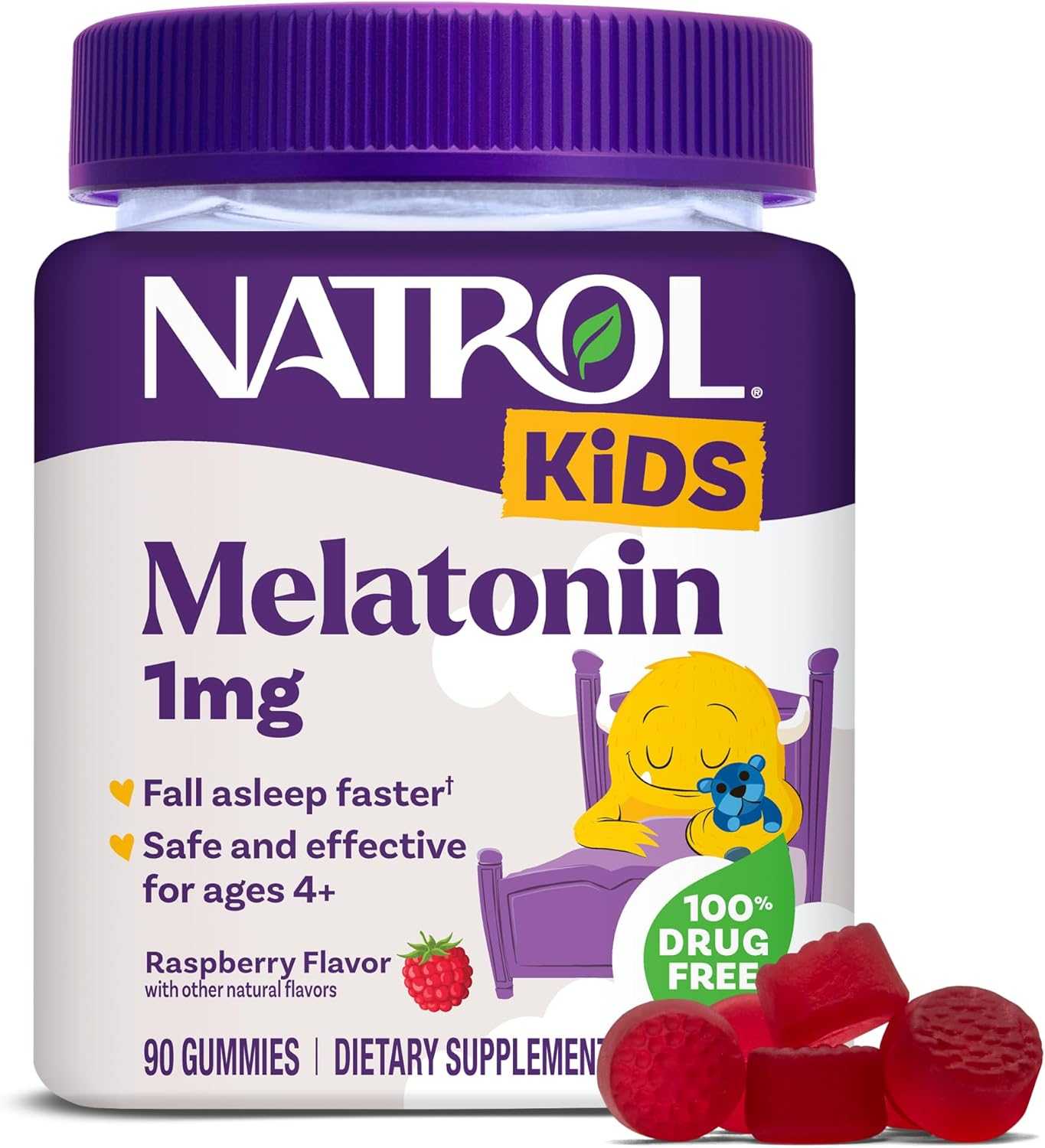 Natrol Kids Mela tonin gummi 1mg เมลา 1mg 90 เยลลี