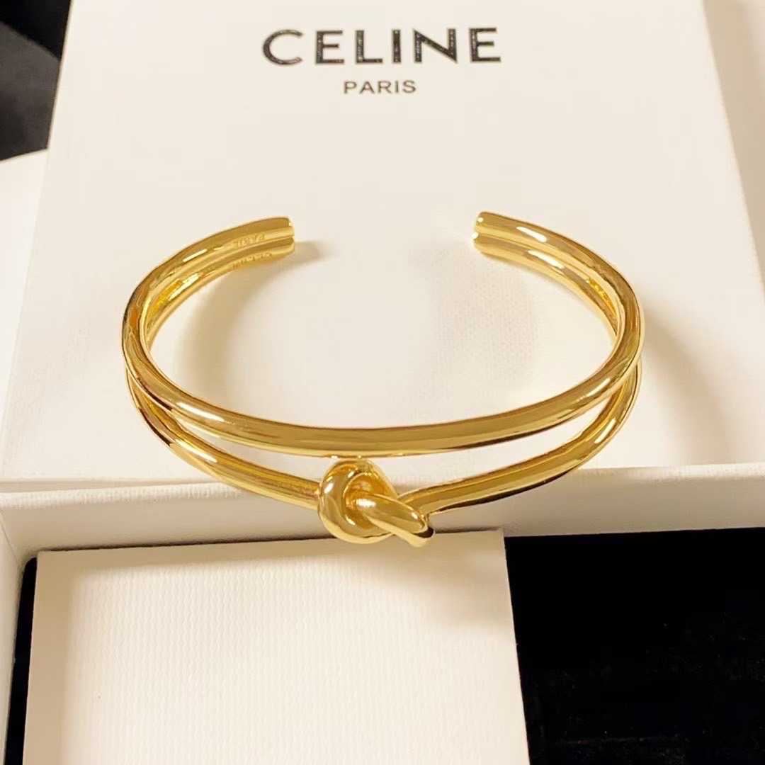 CELINE KNOT DOUBLE BRACELET CUFF
