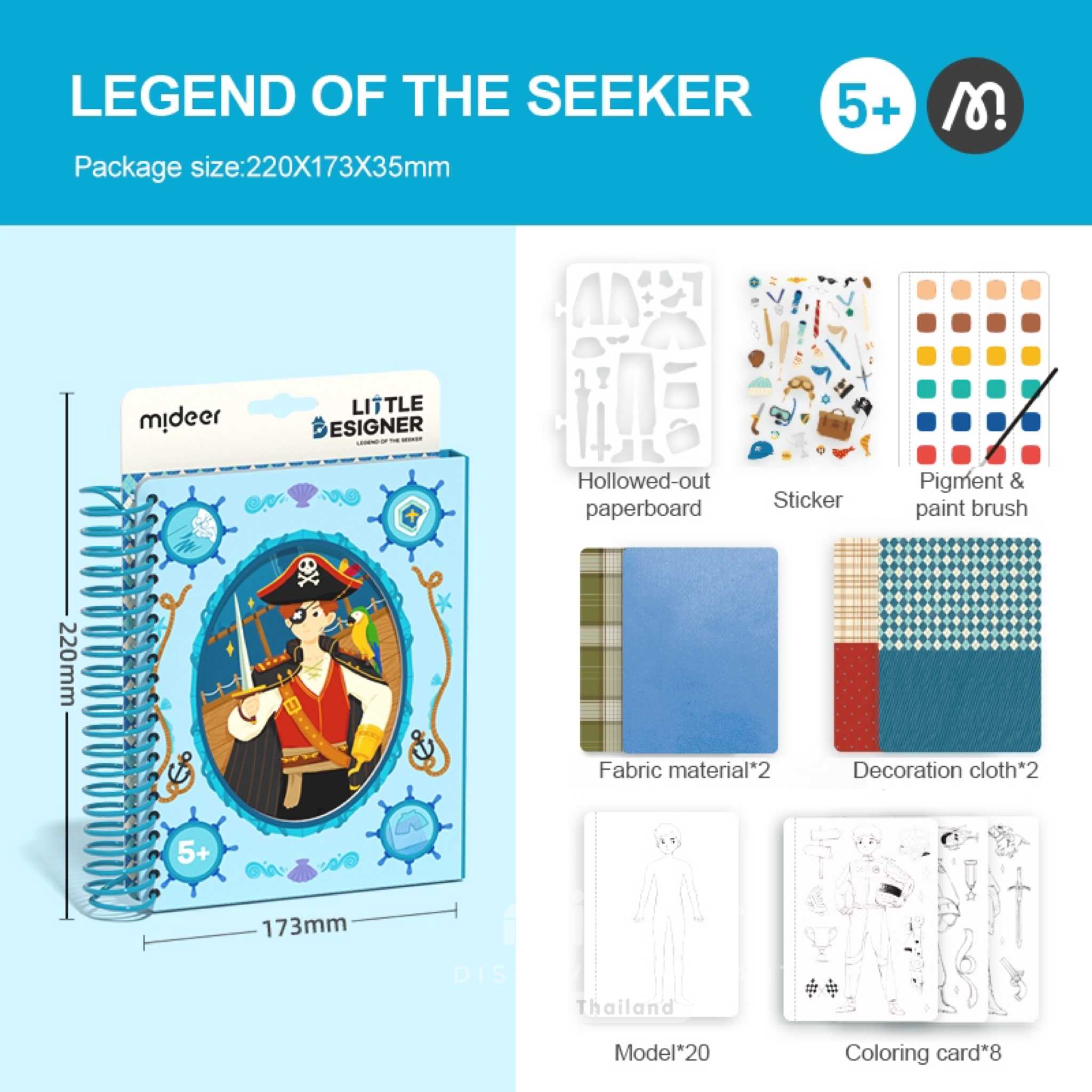 Mideer มิเดียร์ DIY Fashoin Manual ชุดออกแบบดีไซน์เนอร์ตัวน้อย MD2206