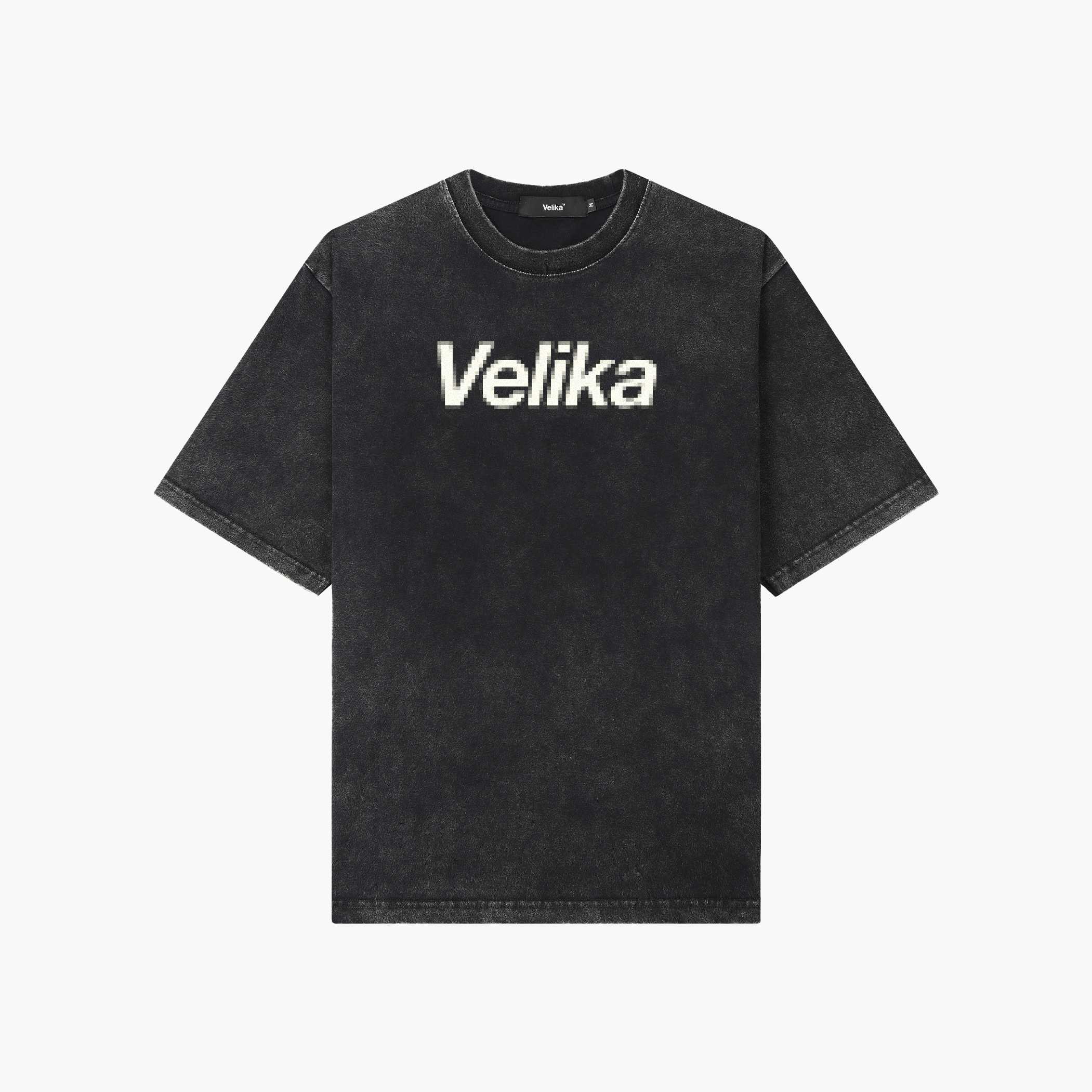 Pixel Oversize T-Shirt [Black Bleached]