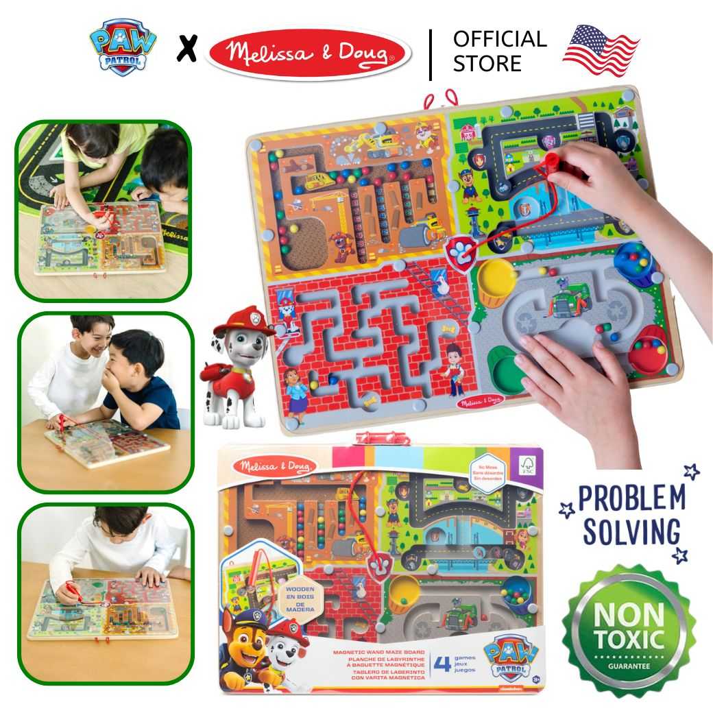 (ของแท้ USA) เกมเขาวงกต แม่เหล็ก Paw Patrol แยกสีลูกปัด Magnetic Wand Maze Melissa &Doug 33324