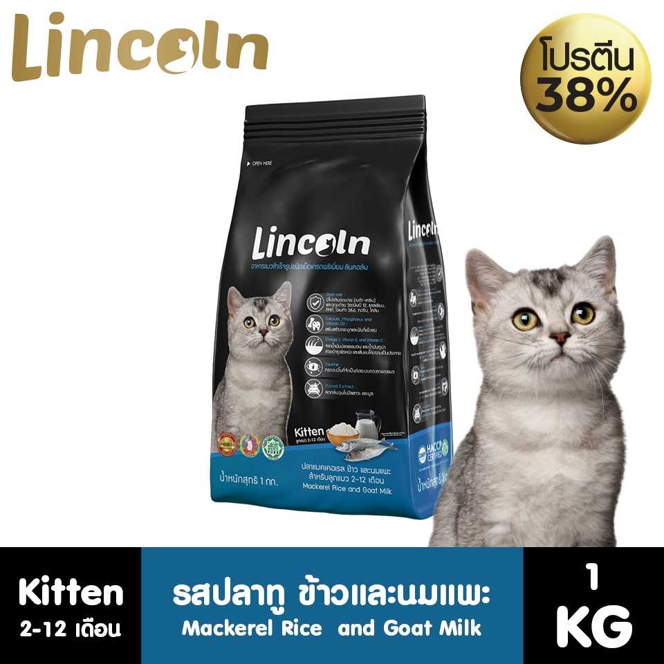 1 แถม 1 | Lincoln สำหรับลูกแมวขนาด 1 KG