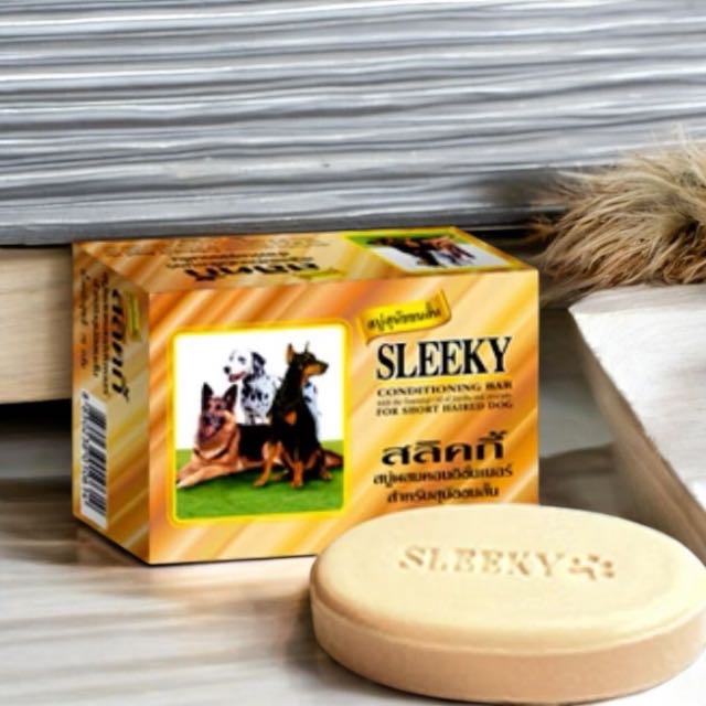 Sleeky conditioning bar สบู่สำหรับสุนัขขนสั้น 
