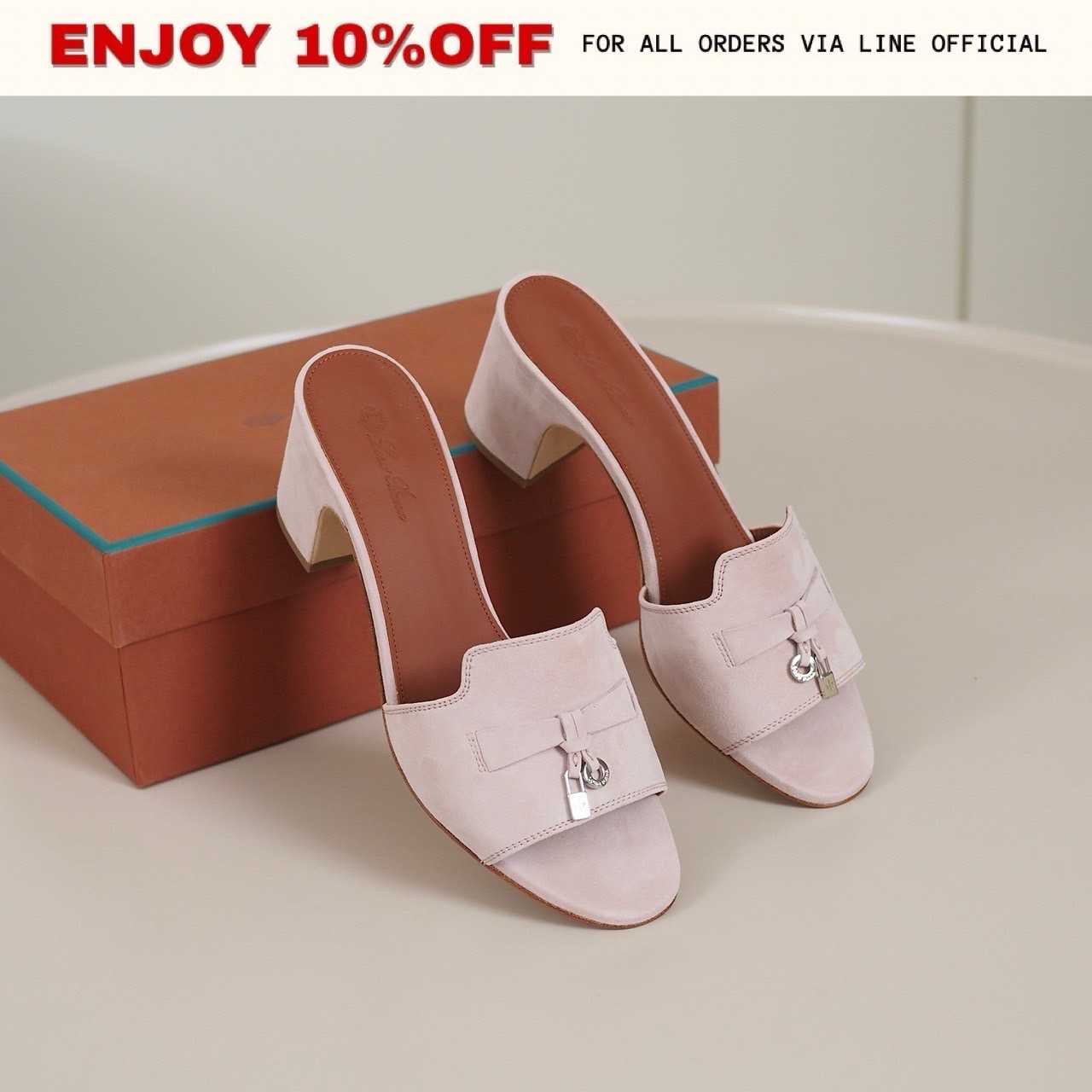 NEW! LORO PIANA Summer Charms Sandal สี Pink Nouveau | Shoes