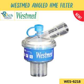 Westmed Angled HME Filter ฟิลเตอร์ดักความร้อนความชื้น พร้อมกรองแบคทีเรียและไวรัส [WES-6218]