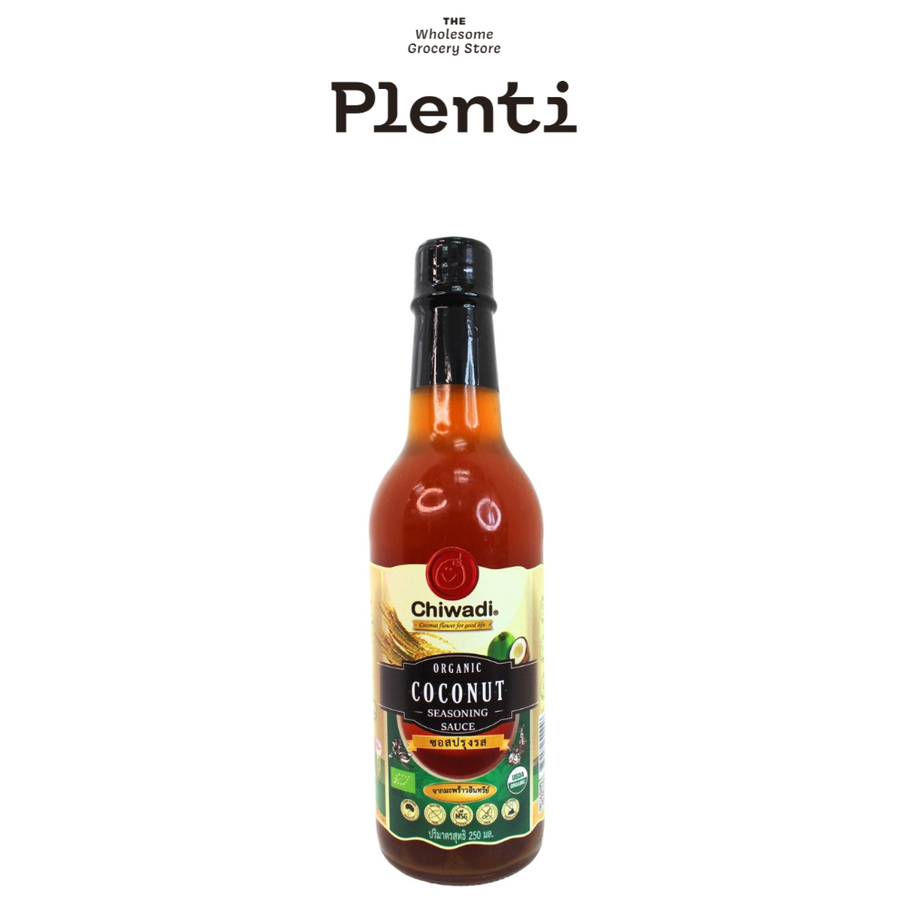 Organic Coconut Seasoning Sauce 250ml ชีวาดี ซอสปรุงรสจากมะพร้าวอินทรีย์ สูตรลดโซเดียม  (Chiwadi)