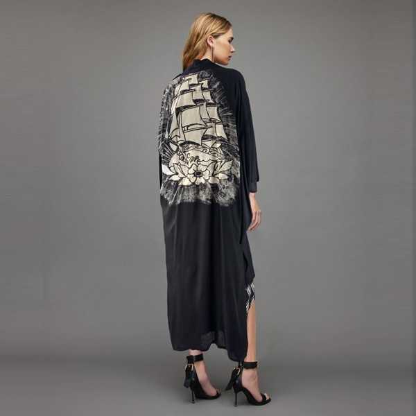 Marada Black Batik Kyoto Kimono 01