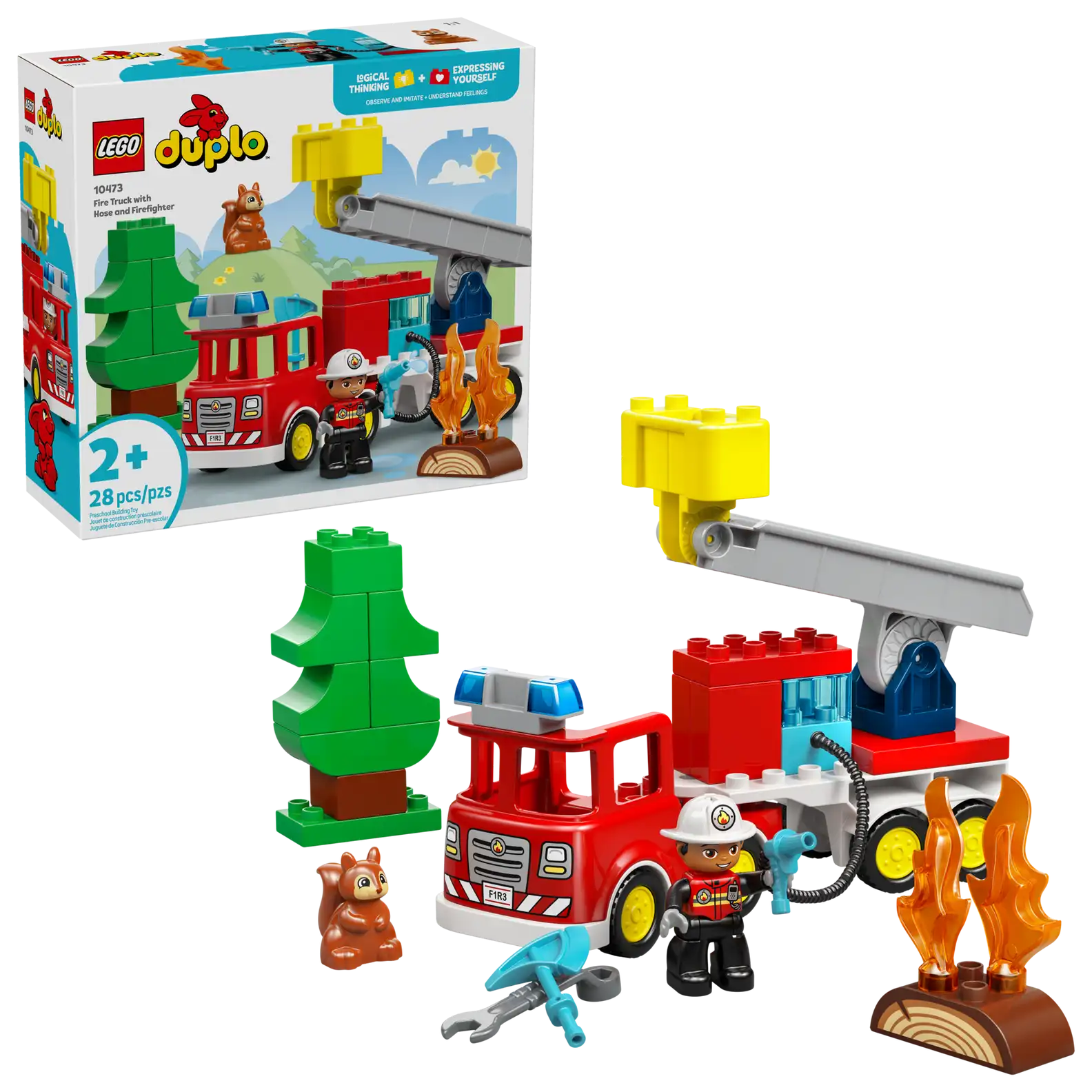 LEGO 10473 Fire Truck with Hose and Fir..(สินค้าซื้อแล้วไม่รับเปลี่ยนคืน)