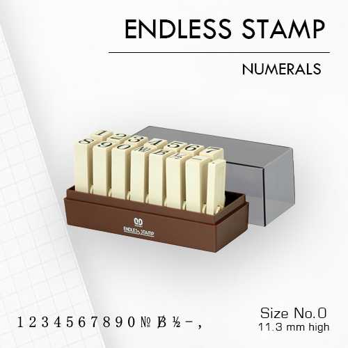 SANBY ตรายางประกอบได้ รุ่น ENDLESS STAMP ชุดตัวเลข #0 (ขนาดอักษร 11.3 มม.)