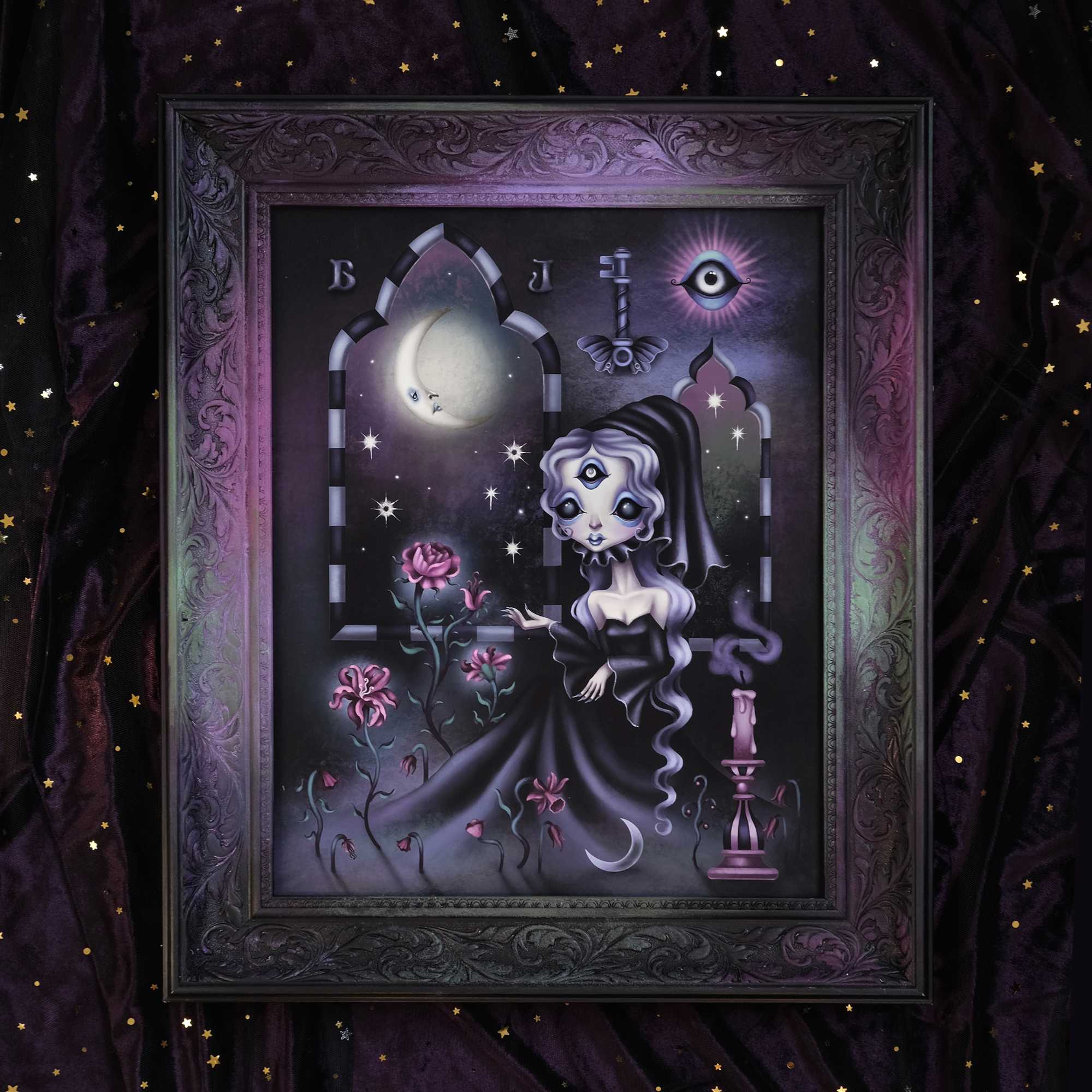 ll The High Priestess l Canvas with Painted Frame