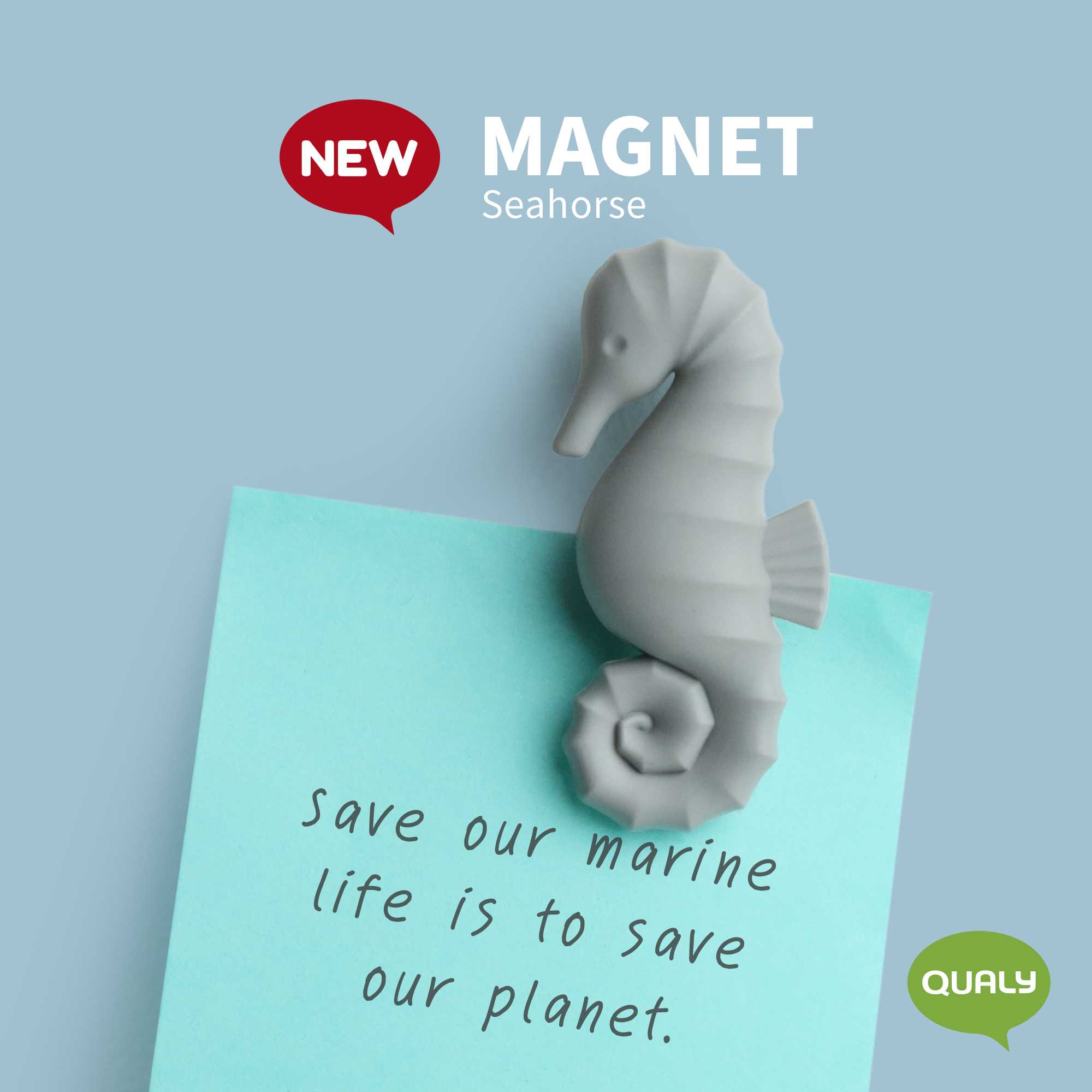 Seahorse Magnet  แม่เหล็กติดตู้เย็น ดีไซน์ ม้าน้ำ  Qualy (ควอลี่)