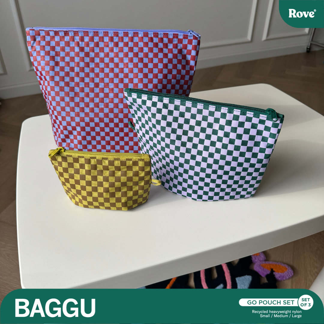 BAGGU Go Pouch Set - Jewel Checks