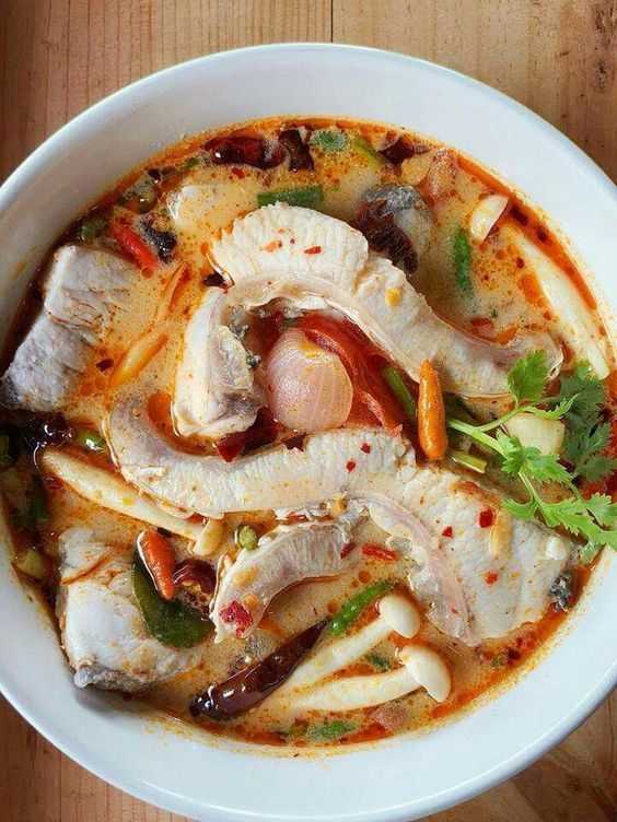 ต้มยำปลากะพง Tom Yum seabass fish