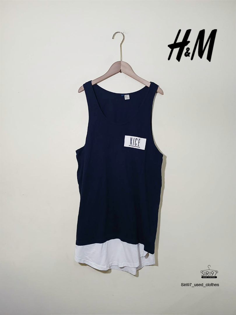 เดรสกระโปรงกล้าม H&M สีกรมท่าขาว สรีน สภาพ80% มีสีดรอปลง  SizeS