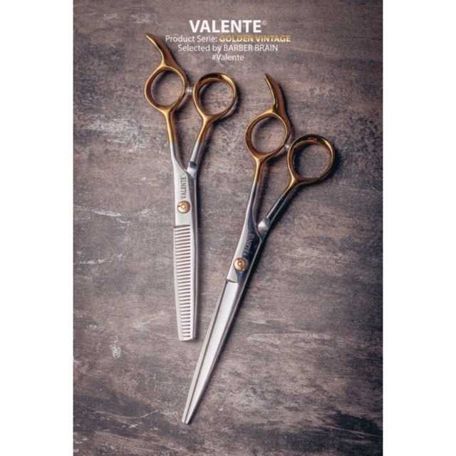 [สินค้าตัวอย่าง ห้ามซื้อ] VALENTE กรรไกรตัด 6.5  ซอย 6   ด้ามทอง VAL-61/62