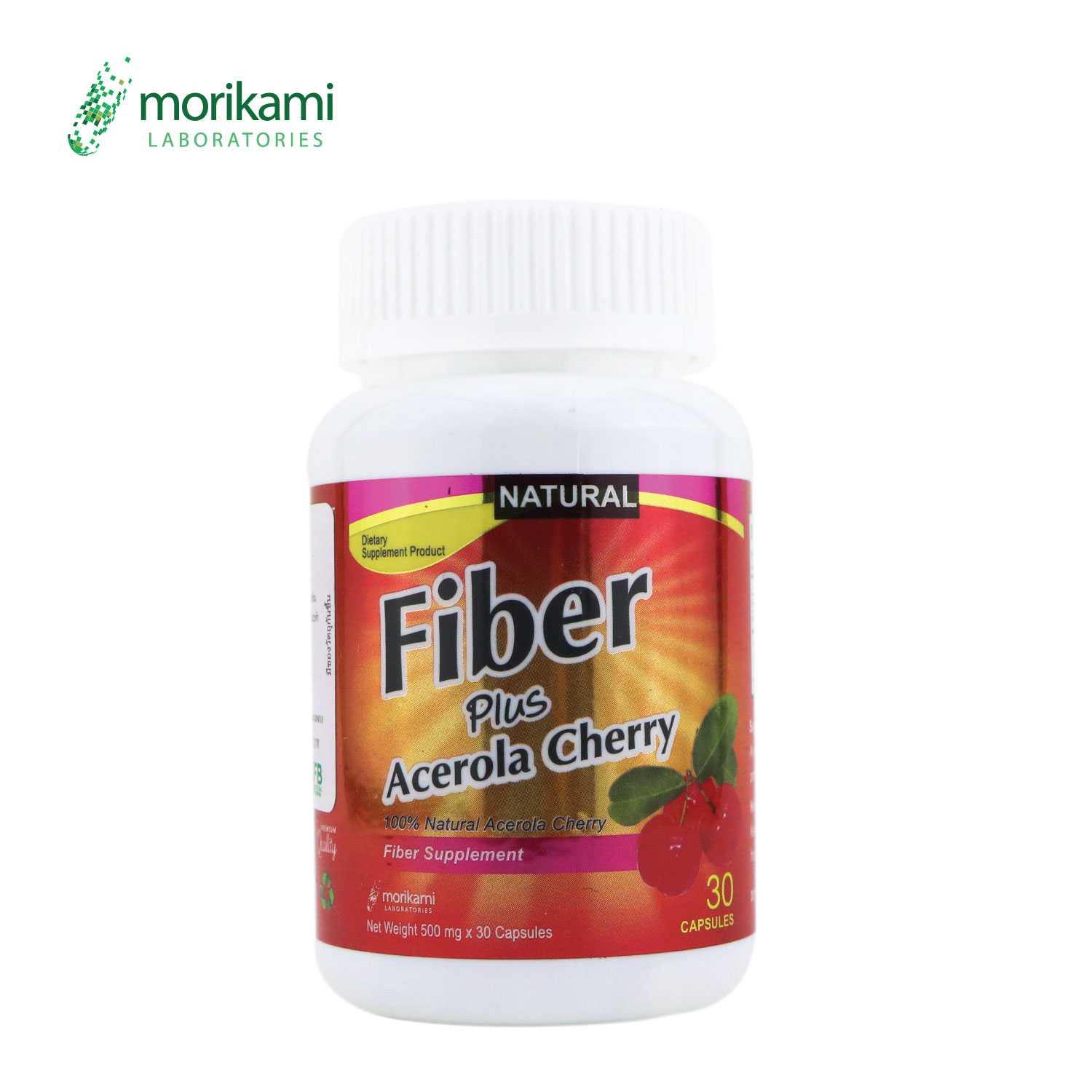 ไฟเบอร์ พลัส อะเซโรลา เชอร์รี่ Fiber plus Acerola Cherry x 1 ขวด morikami LABORATORIES