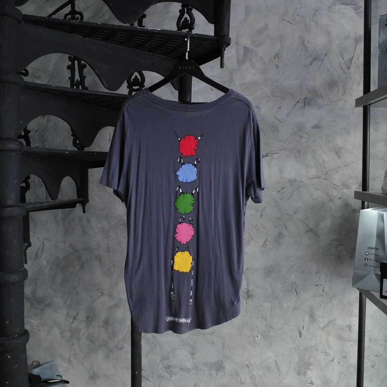 CHROME HEARTS MATTY BOY SPINE MONSTER GREY T-SHIRT