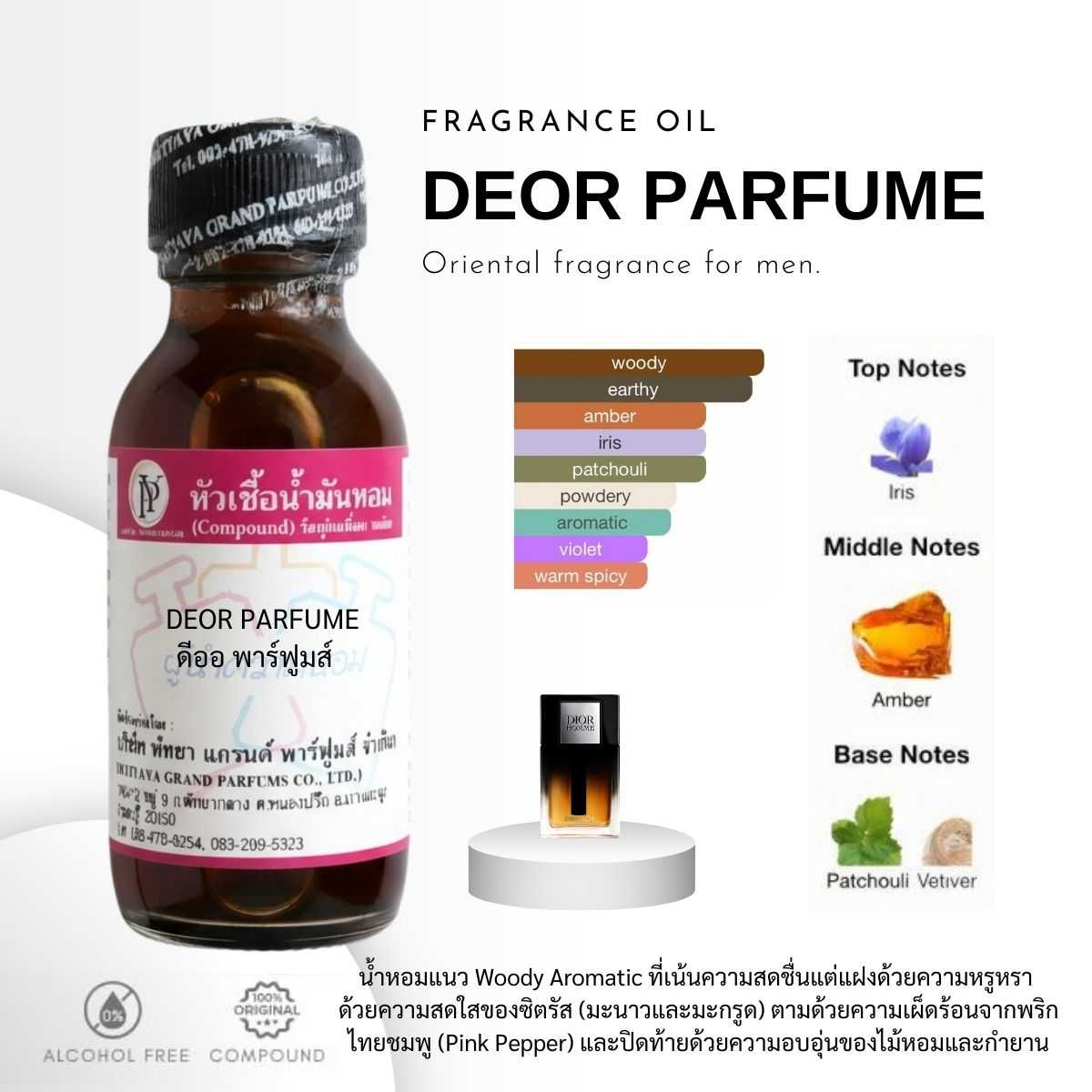 หัวเชื้อน้ำหอมกลิ่น DEOR PARFUM ดีออร์ พาร์ฟูมส์