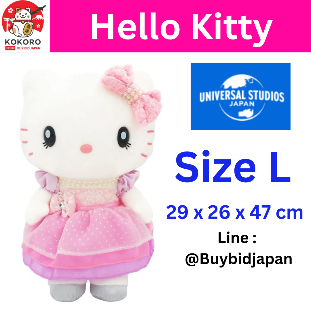 [PRE-ORDER] Hello Kitty ตุ๊กตาคิตตี้ ตัวใหญ่ Size L จาก Universal Studio Japan (USJ) ハローキティ ぬいぐるみ