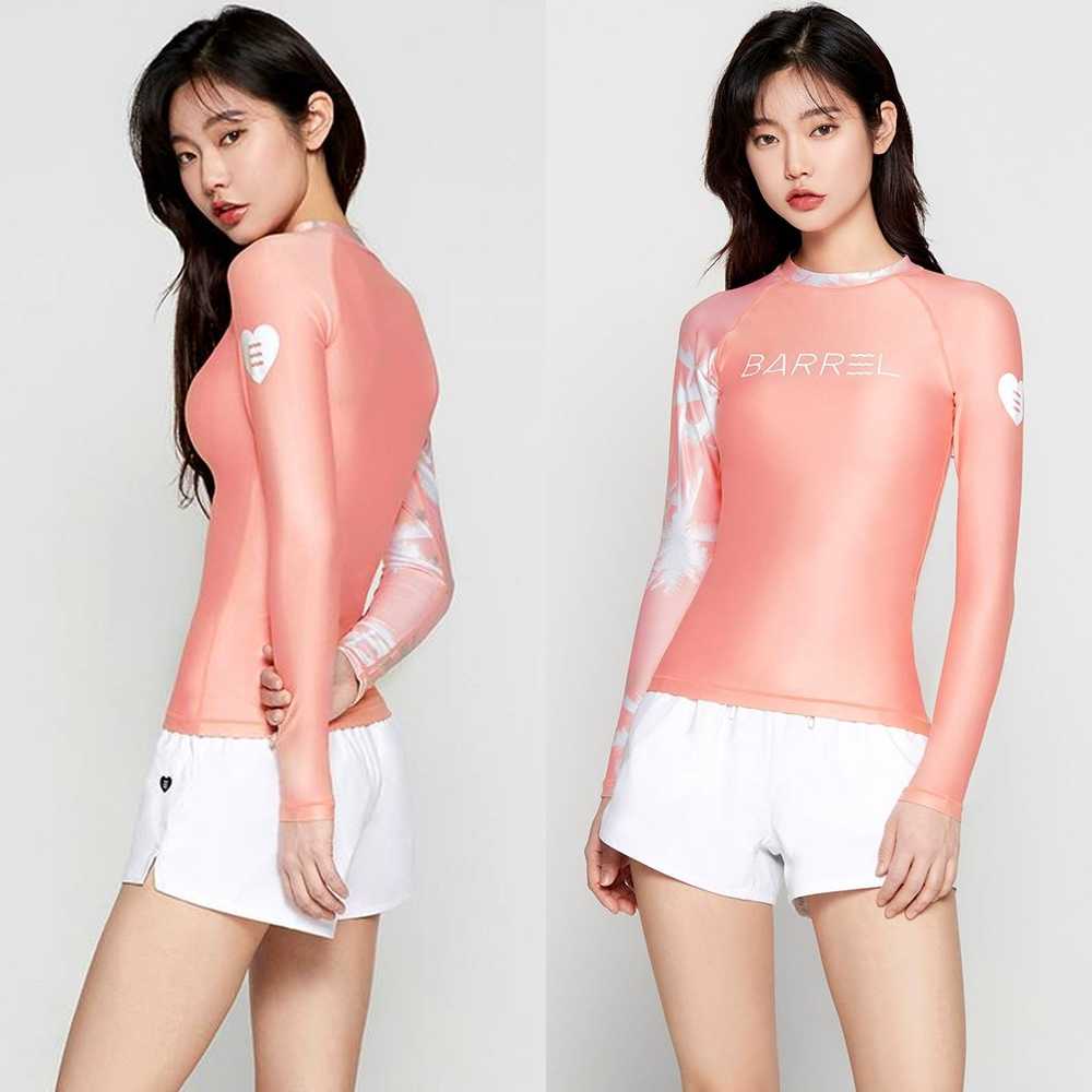 Women Odd Rashguard Top PAPAYA