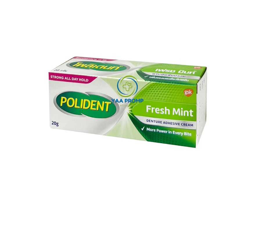 Polident Fresh Mint ครีมติดฟันปลอม 20G