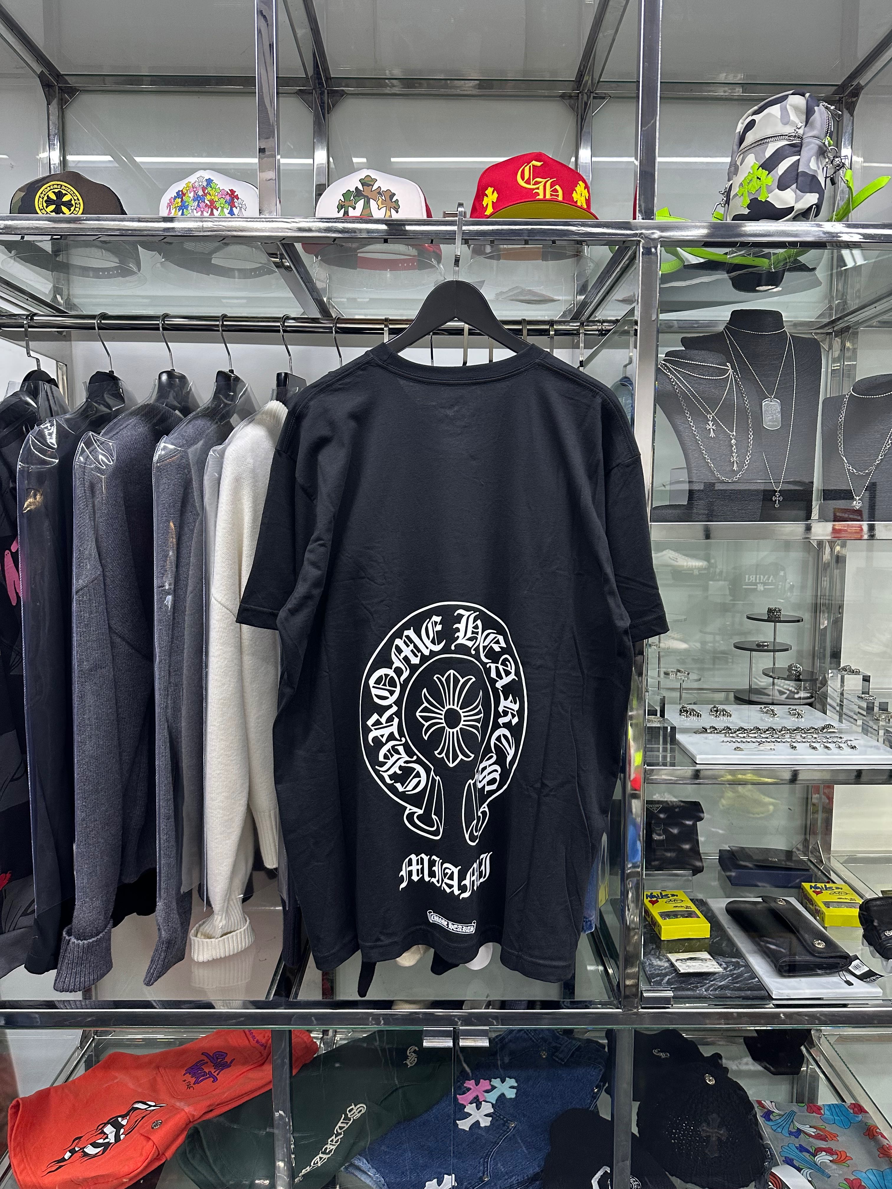 Chrome Hearts Horseshoe Miami Black Tee