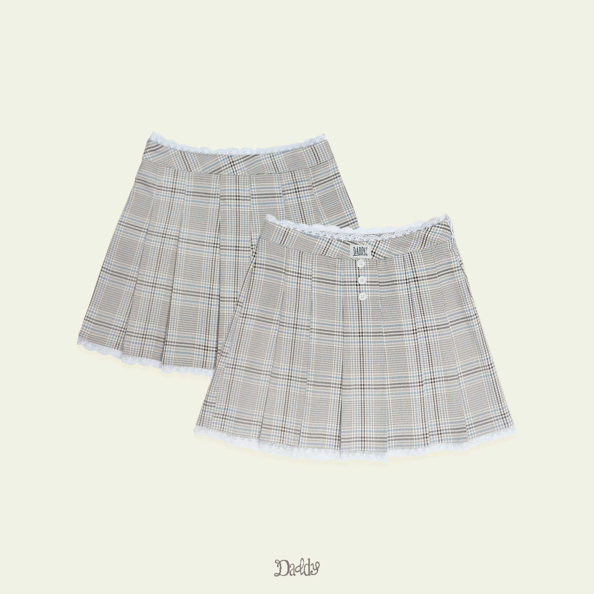 DADDY | Shrewsberry Skirt  กระโปรงเอวต่ำ ลาย tartan สุดน่ารัก