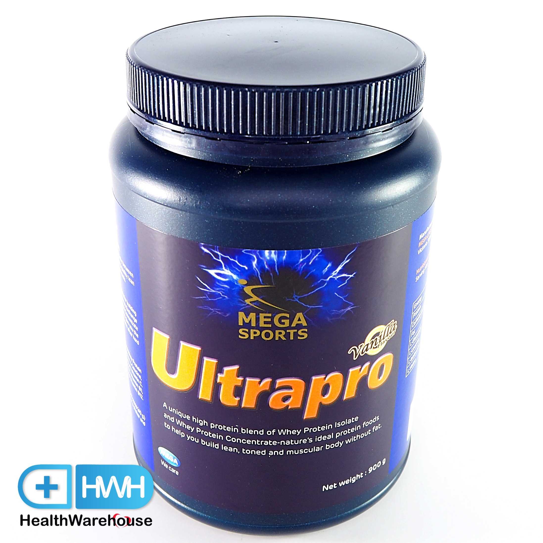 Mega Sports Ultrapro Vanilla 900 g เวย์โปรตีนสูตรครบถ้วน Mega We Care