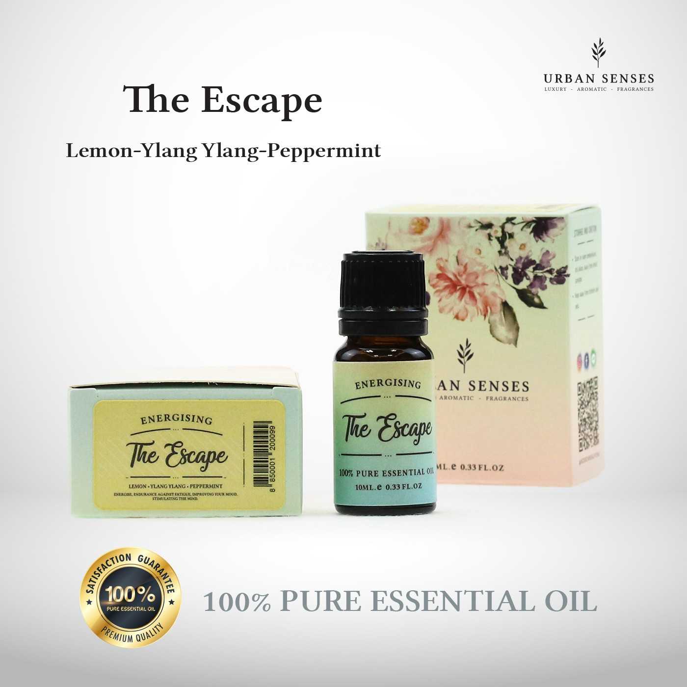 น้ำมันหอมระเหย อโรมา น้ำมันสกัดบริสุทธิ์แท้ 100% Urban Senses Pure Essential Oil - The Escape