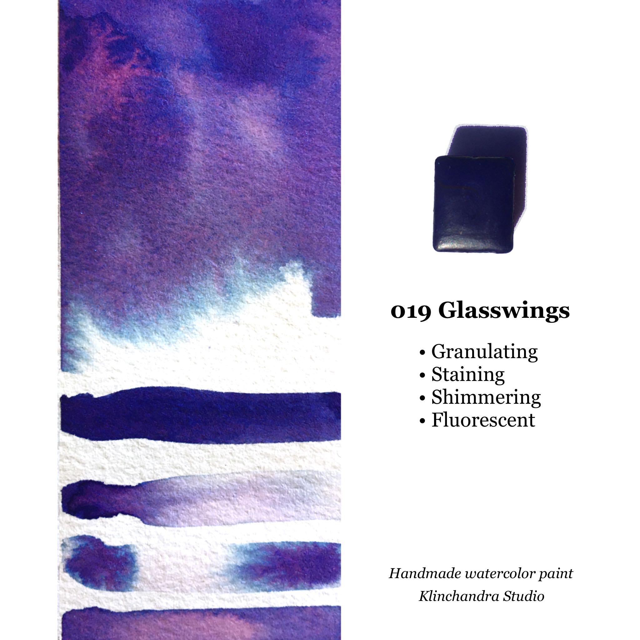 HANDMADE WATERCOLOR | 019 Glasswings | สีน้ำแบบก้อน