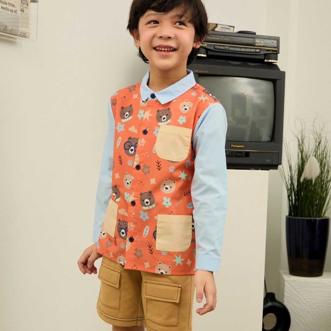 e'clat เสื้อเชิ้ตแขนยาวเด็กชาย SKU-9039