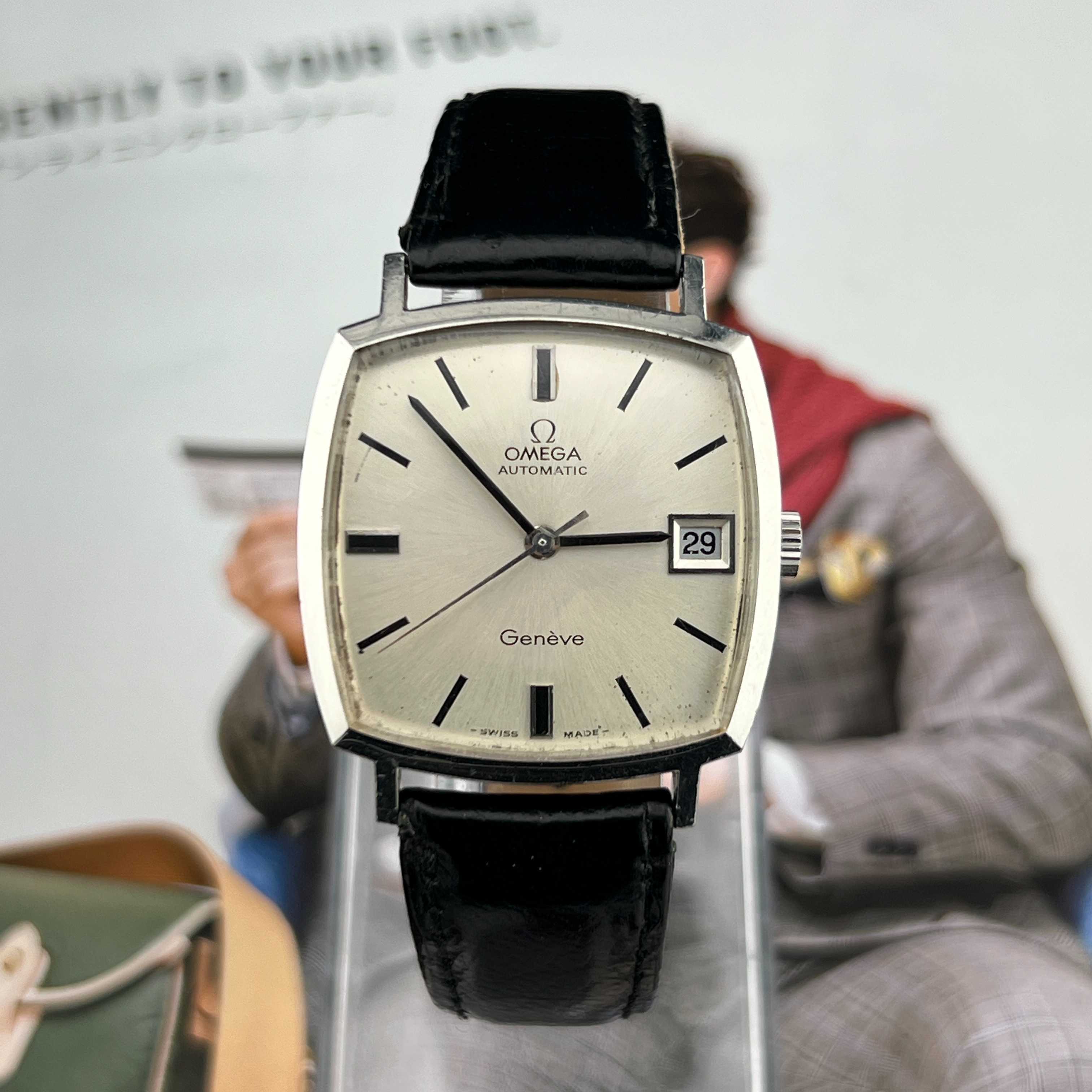Vintage Omega Genève Automatic 24Jewels Silver Dial Ref.162.0010 Cal.565 Date Swiss Made 1972