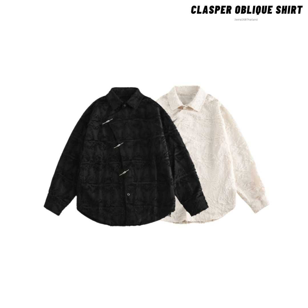 Jeera168 | Clasper Oblique Shirt (พรีออเดอร์)