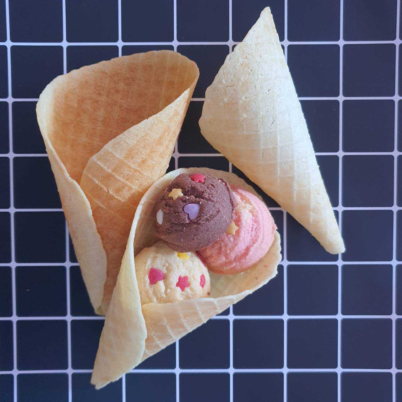 โคนไอศครีม Waffle Cone (ส่งได้เฉพาะ กทมและปริมณฑล) Top8Free#Gluten Free#Vegan